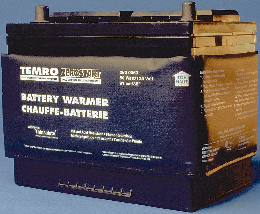 BLANKET STYLE BATTERY HEATER, OIL RESISTANT, ACID RESISTANT, 160 W, 120 V, 72 X 5 IN, 1/2 IN, 30 IN