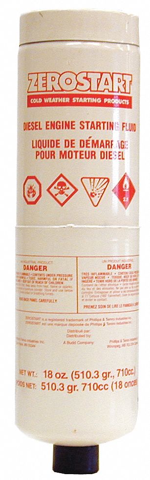 DIESEL STARTING FLUID, CYLINDER, 3 X 11 IN, 1 IN NECK, 1