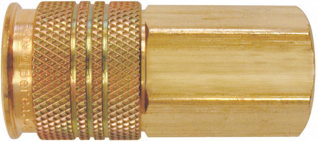 COUPLER, UNIQUIK, 35 SCFM, 150 PSI, 3/8 IN FNPT, BRASS