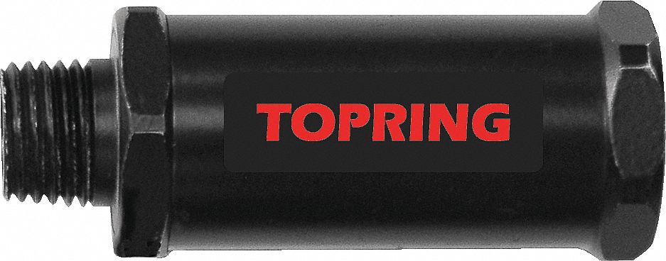 SOUPAPE DE SÉCURITÉ,ANTI-FOUET,32 SCFM¼ PO MÂLE PO/FEM SORTIE MÂLE,58 MM,ALUMINIUM