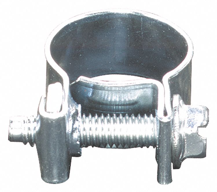 HOSE CLAMP, FUEL INJECTION, 1/2 TO 9/16 IN,PLATED CARBON STEEL
