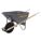 WHEELBARROW,6 CU FT,43 X 25 1/2 X 16 IN,FLAT-FREE WHEEL 4 X 16 IN,STEEL/WOOD/PNEUMATIC 2-PLY