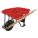 WHEELBARROW, INDUSTRIAL, 4 PLY PNEUMATIC TIRE, CAP 600 LB, 6 CU FT TRAY, ST/HARDWOOD HANDLES