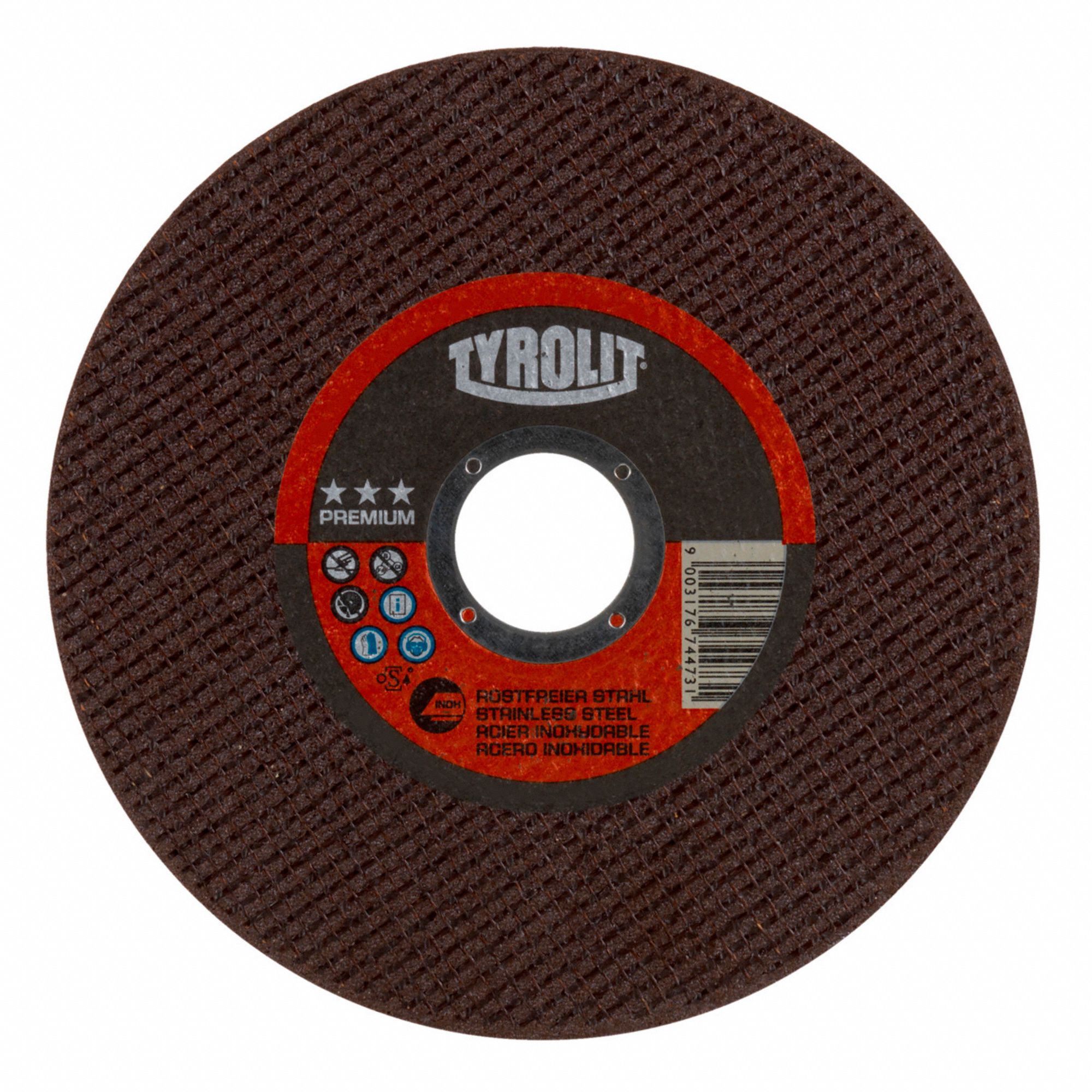 CUT-OFF WHEEL, FOR METAL, TYPE 1, 46 GRIT, 12,250 RPM, 5 X 0.060 X 7/8 IN, ALUMINUM OXIDE