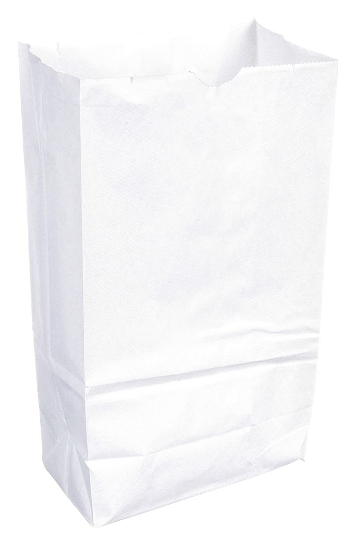 GROCERY BAG, 7 1/8 IN W, 4½ IN DP, 13¾ IN H, 12#, 35 LB BASIS WT, WHITE, 500 PK