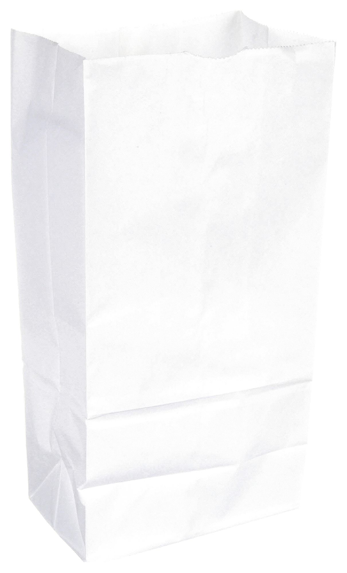 Grocery Bag: 6 5/12 in Wd, 4 1/4 in Dp, 13 5/12 in Ht, Grocery Bag, White, 500 PK