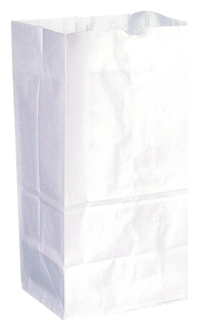 Grocery Bag: 8 1/4 in Wd, 6 1/6 in Dp, 15 11/12 in Ht, Grocery Bag, White, 500 PK