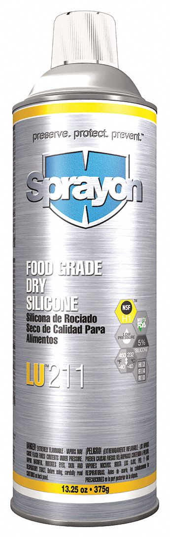 Sprayon S000210LQ Food Grade Dry Silicone Lubricant LU211L Non