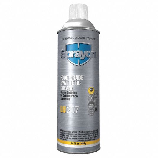 SPRAYON Multipurpose Grease LU207, PTFE, Clear, 14.25 oz, NLGI Grade 2
