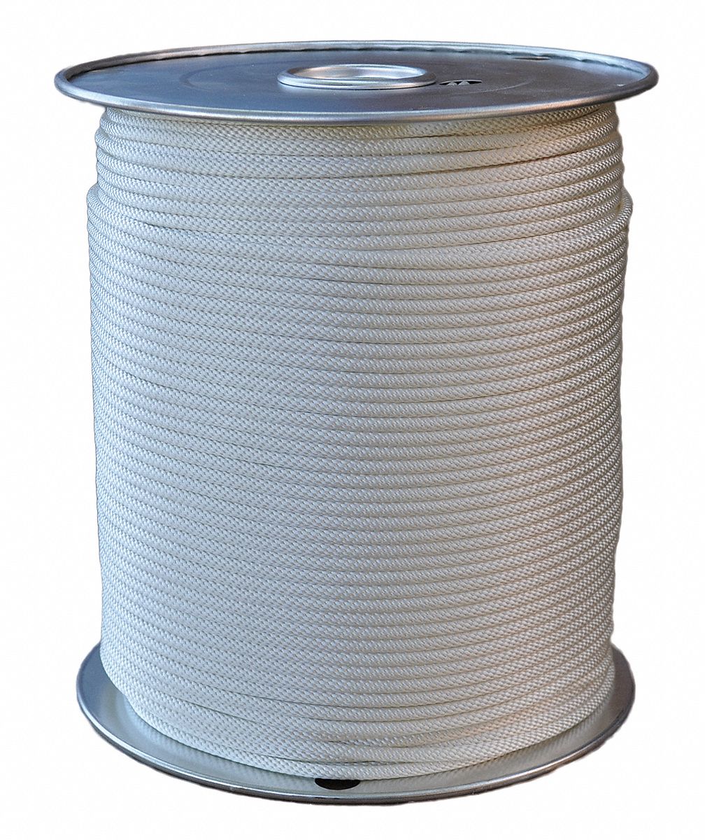 GENERAL PURPOSE UTILITY ROPE, BRAID, 3/16 IN DIA, 160 LB WORKING LOAD LIMIT, POLYESTER