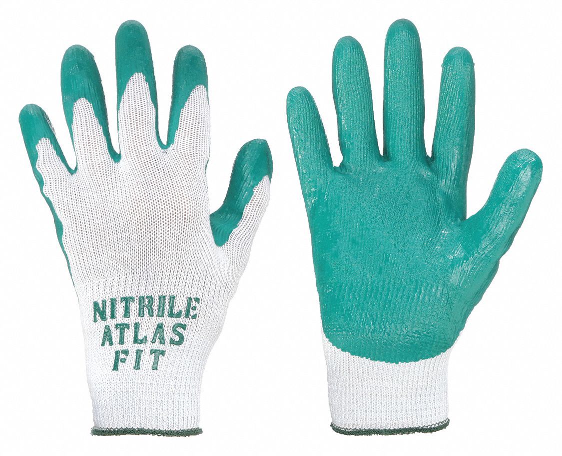 GANTS ENDUITS,G(9),RUGUEUX,NITRILE,TREMPÉ,NIVEAU D'ABRASION ANSI 3,DOIGT ENTIER