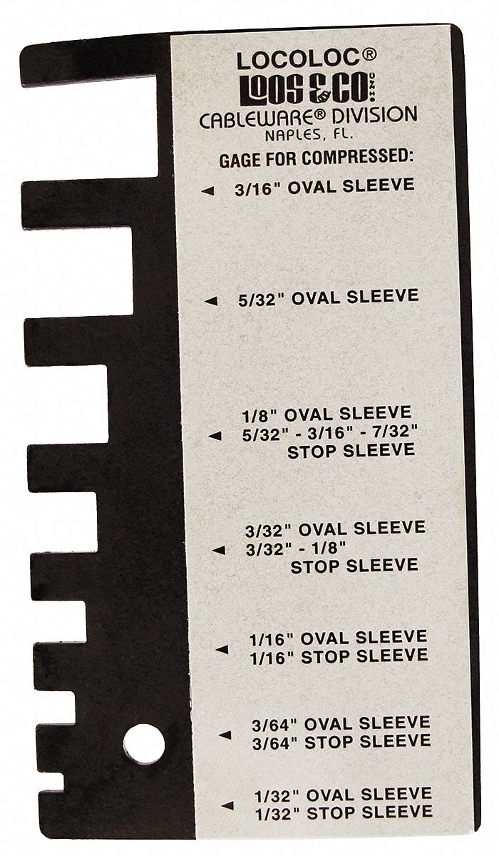 Oval and Stop Sleeve Gauge 1/32-3/16