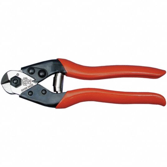 FELCO Cable Cutter: Plastic Handle, Shear, For 1/8 in Max Dia Aluminum  Electric Cable