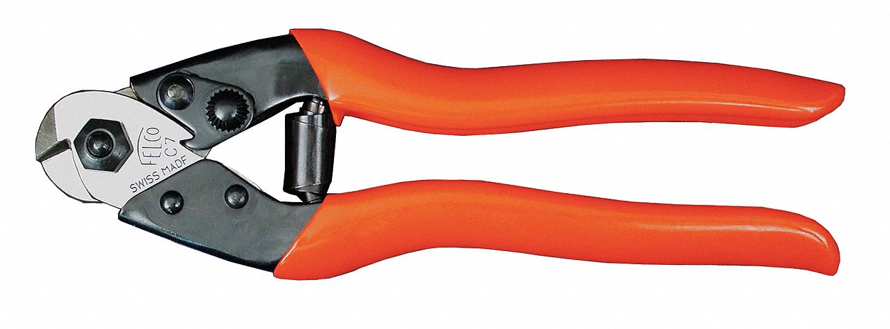 Cable Cutter: Shear, For 1/4 in Max Dia Aluminum Electric Cable, For 1/4 in Max Dia Data Cable