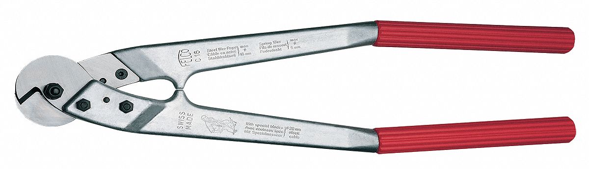 Cable Cutter: Aluminum, Shear, For 3/4 in Max Dia Aluminum Electric Cable, 23 in Overall Lg