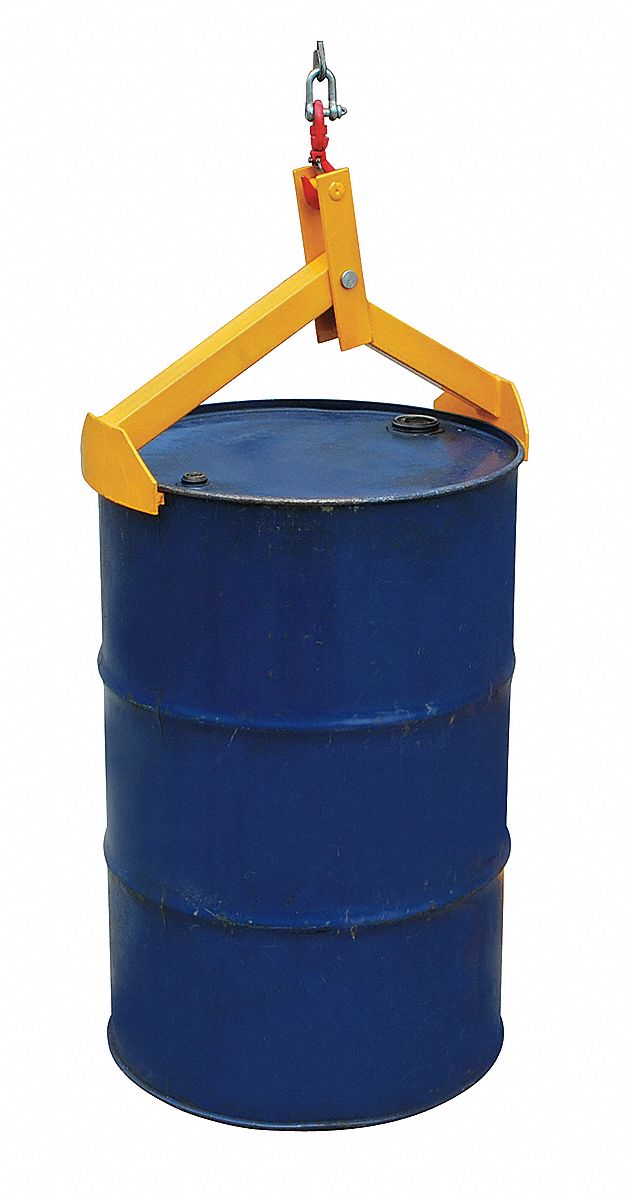 SALVAGE DRUM LIFTER, 2 GRIP POINTS, FOR 55 GAL/85 GAL DRUM CAPACITY, METAL, RIM, VERTICAL