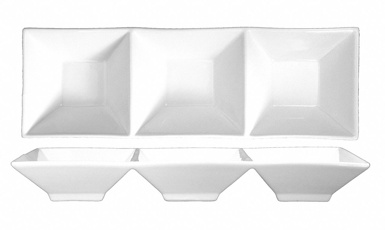 12R945 - Bowl 3-Compartment 10 Oz White PK12