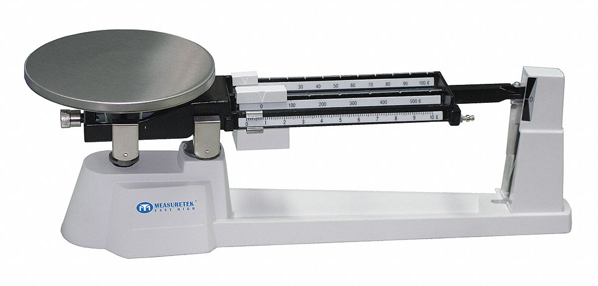Compact Bench Scale, Graduated Beam Scale Display, Weighing Units g ...