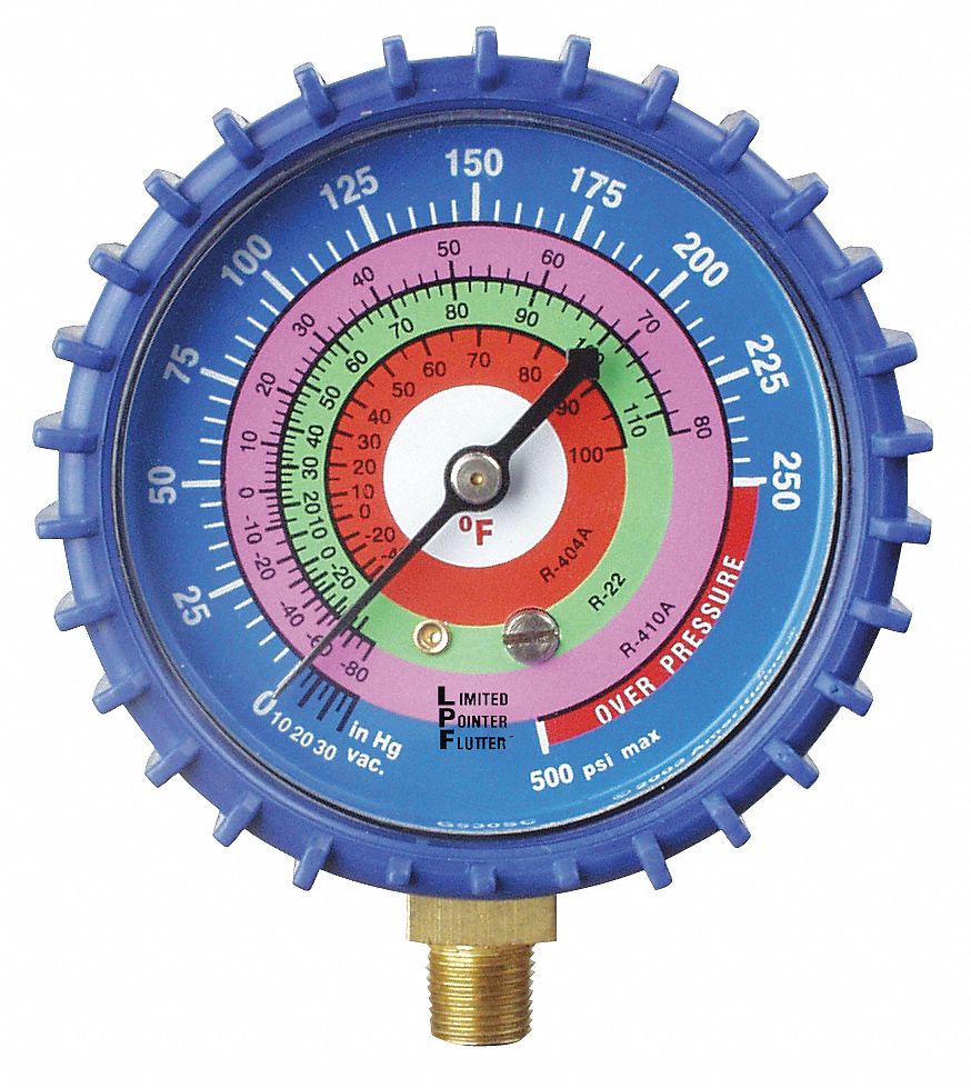 REFRIGERANT GAUGE, REFRIGERANT MANIFOLD GAUGE SETS, ⅛ IN NPT CONNECTION SIZE