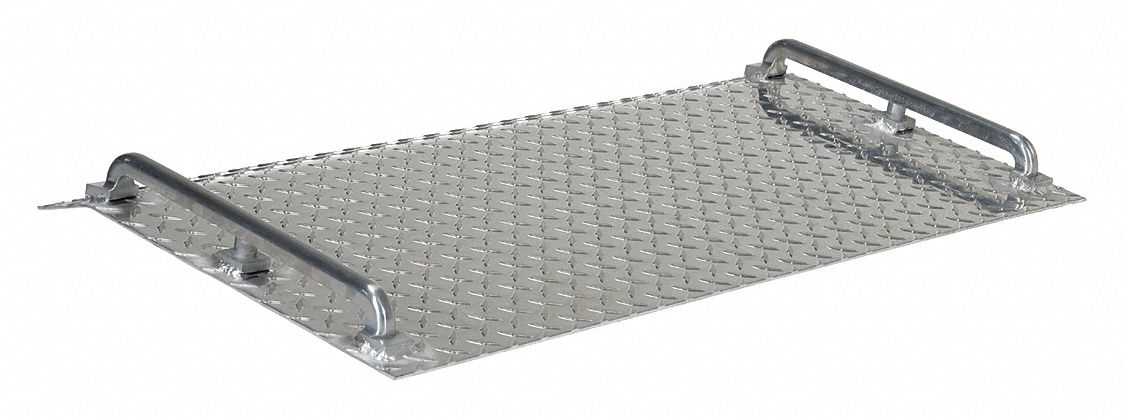 Dock Plate: 700 lb Load Capacity, 17 7/8 in Overall Lg, 36 in Overall Wd, Hand Truck