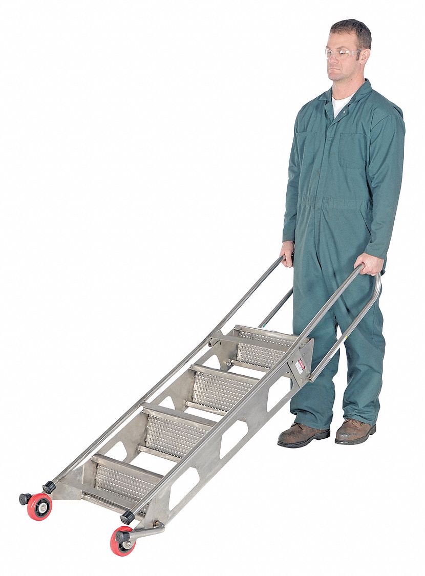 LADDER FOLD STAINLESS STEEL 4 STEP