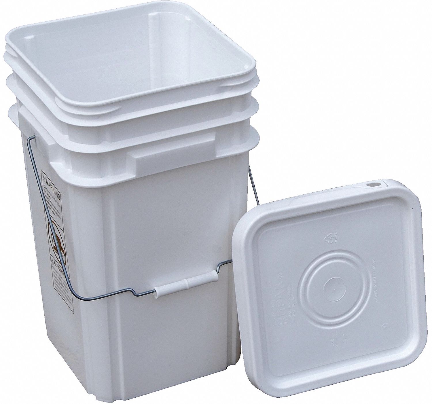 5 gallon square bucket with lid