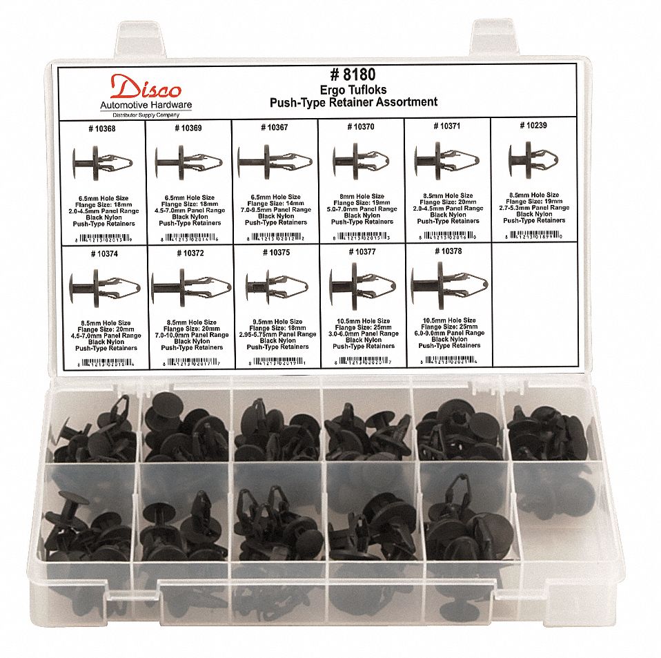 12T316 - Ergo Tuflok Retainer Assortment 110 Pc