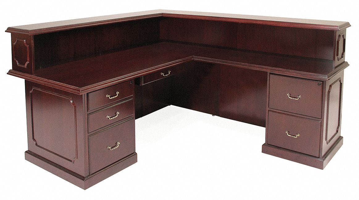 12T350 - Reception Desk 72x42x83 In Mahogany