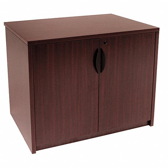 Storage Cabinet: Legacy Series, 29 in Ht, 35 in Wd, 24 in Dp, Mahogany