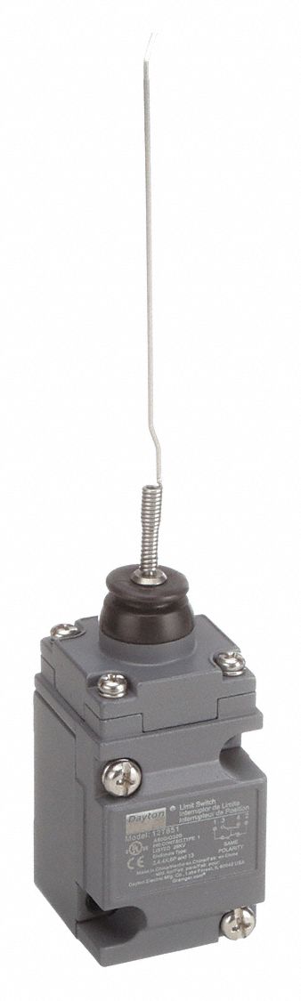 LIMIT SWITCH, CAT WHISKER, 2 MOUNTING HOLES, HEAVY DUTY