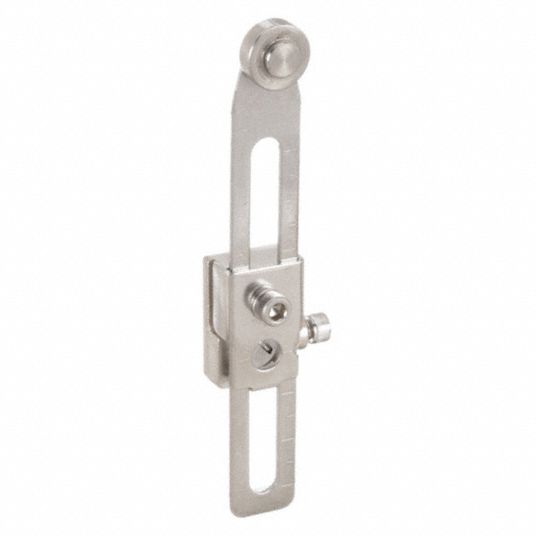 DAYTON Limit Switch Lever Arm: Adj Roller, 1.50 in to 4.63 in, Front, 0.63  in Roller Dia.
