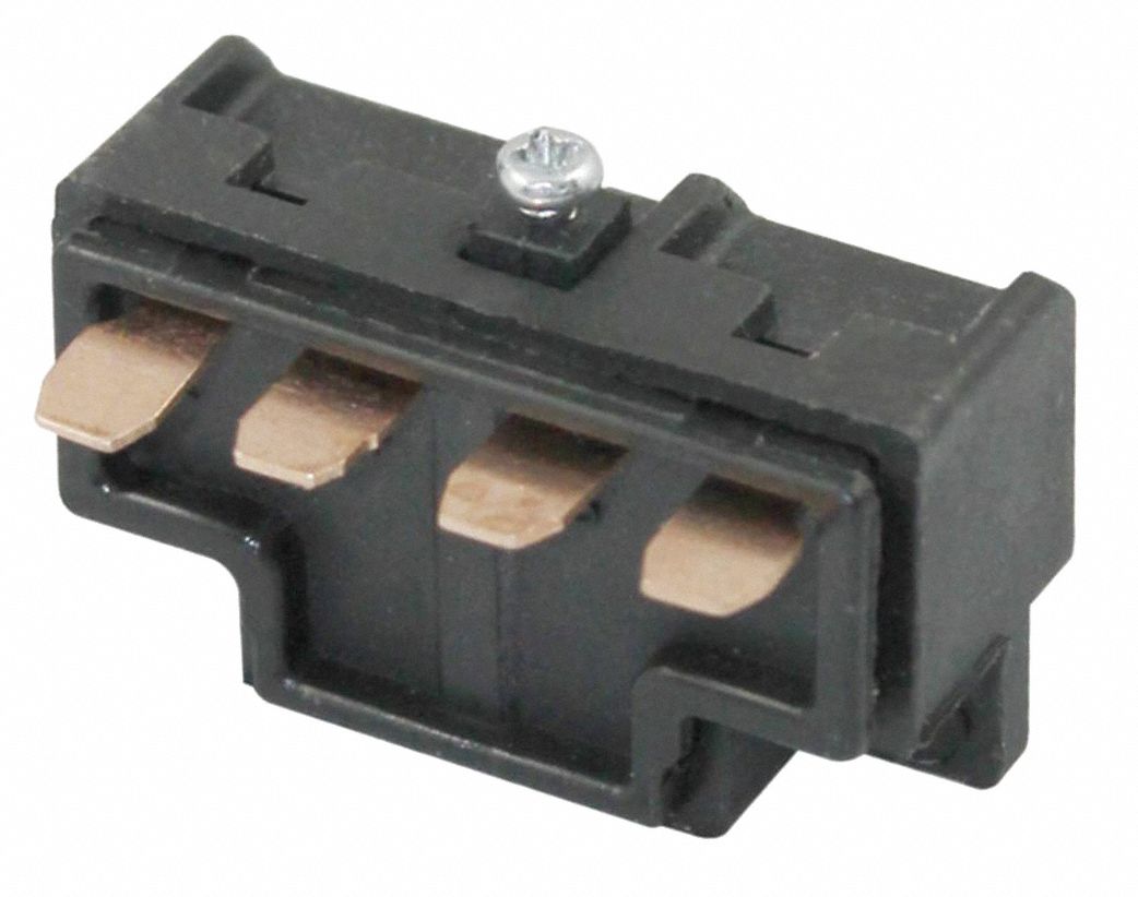 DAYTON Contact Block: 1NO/1NC, 10A @ 600V AC, 13/3/4/4X/6P, 12 AWG ...