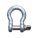 ANCHOR SHACKLE, SCREW PIN, IVA2, HEAT TREATED, 0.47 X 1/4 IN, BODY 3/16 IN, CARBON ST/ALLOY ST