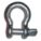 ANCHOR SHACKLE, SCREW PIN, TYPE IVA2, 0.66 X 7/16 IN, BODY 3/8 IN, CARBON ST/ALLOY ST