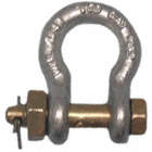 ANCHOR SHACKLE, BOLT PIN, TYPE 4A3, GALVANIZED, 1.26 X 7/8 IN, BODY 3/4 IN, CARBON ST/ALY ST