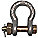 ANCHOR SHACKLE, BOLT PIN, TYPE 4A3, GALVANIZED, 1.26 X 7/8 IN, BODY 3/4 IN, CARBON ST/ALY ST