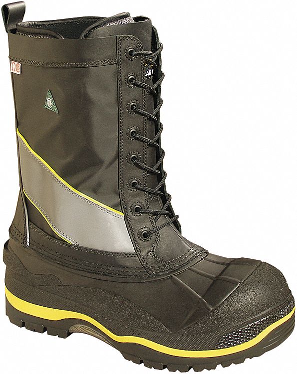 WORK BOOTS, 11, MEN, BLACK, 13½ IN, STEEL SHANK, INSULATED