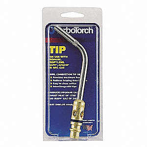 T-2 REPLACEMENT BRAZING TIP, WITH TIP CHART, FOR PROPANE/MAPP GASES, 5/16 IN TIP