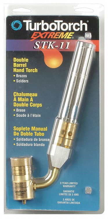 EXTREME STK-11 DOUBLE BARREL HAND TORCH KIT, WITH PRESSURE REGULATOR/ST-11 TIP, MANUAL