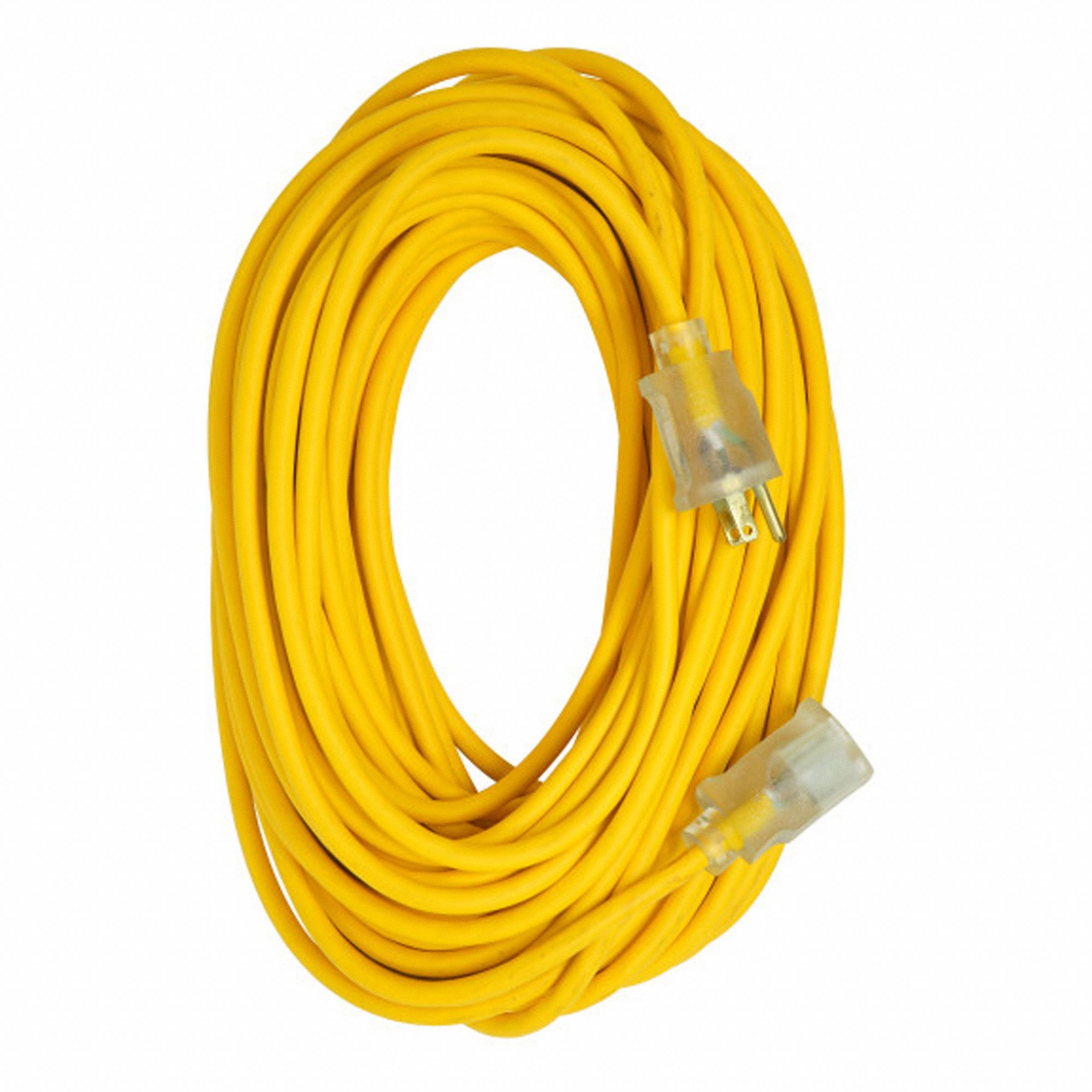 EXTENSION CORD, 100 FEET, 10 AMPS, 300 VOLTS, PVC, YELLOW