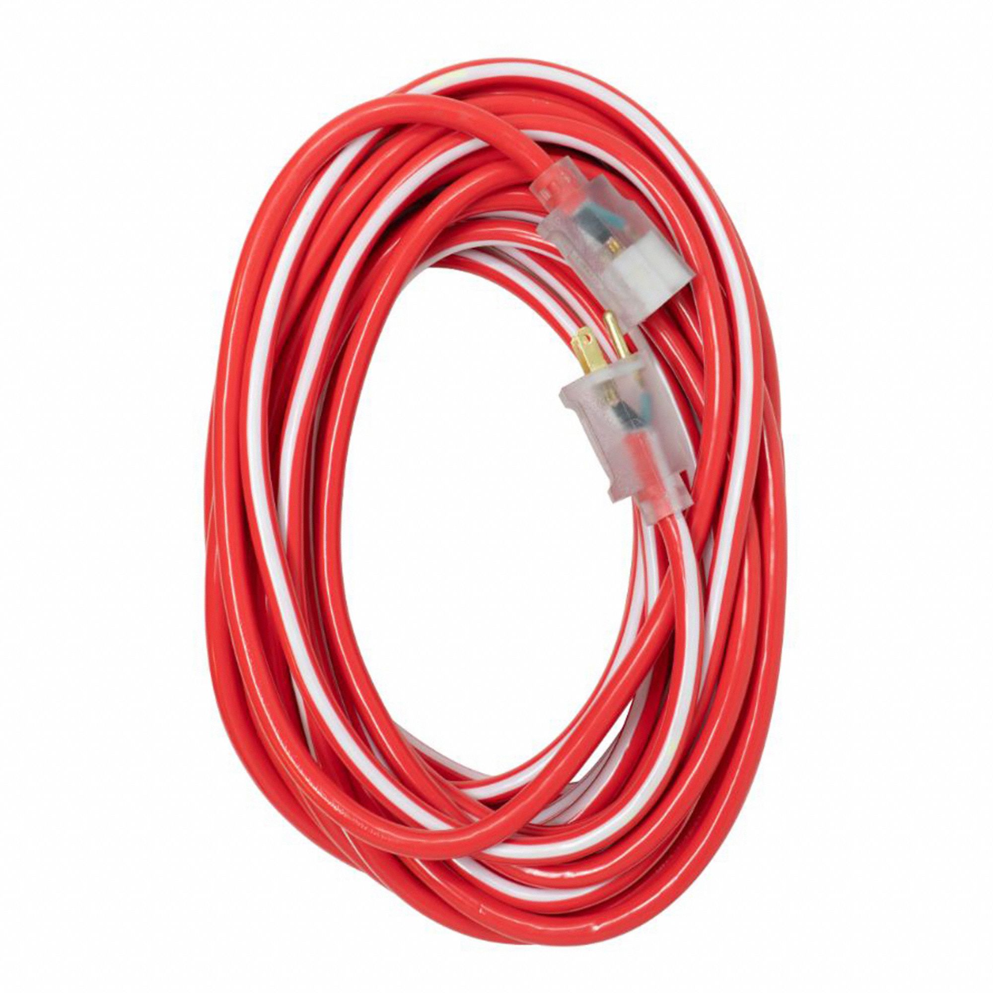 WOODS EXTENSION CORD, 50 FEET, 15 AMPS, 300 VOLTS, SJTW, RED/WHITE