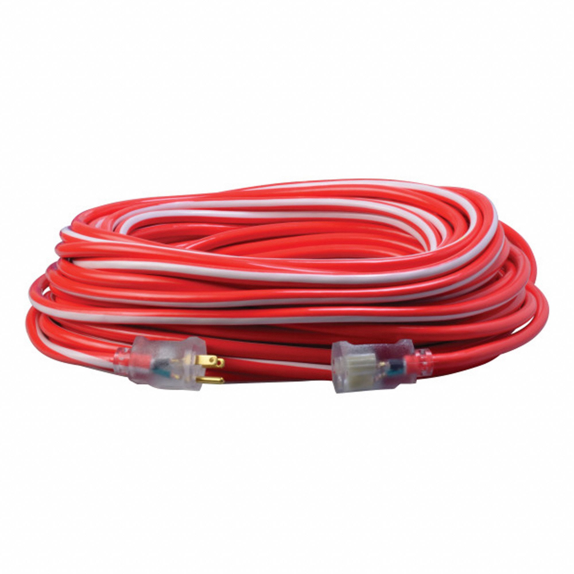 WOODS EXTENSION CORD, 100 FEET, 15 AMPS, 300 VOLTS, SJTW, RED