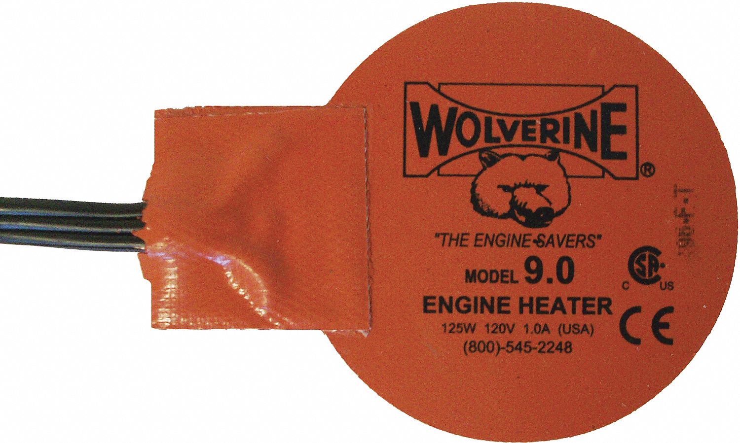 ZEROSTART/TEMRO ROUND ENGINE OIL PAD HEATER, 120 V/125 W/1.0 A, CAP 2.