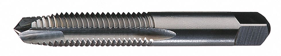 SPIRAL POINT TAP, #4-40 THREAD, 9/16 IN THREAD L, 1⅞ IN LENGTH, PLUG