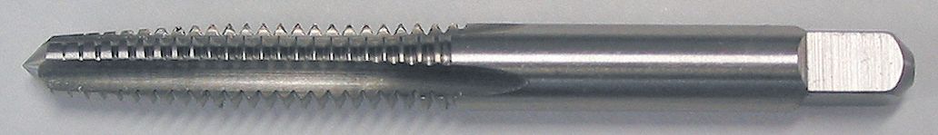 STRAIGHT FLUTE TAP, ¼"-20 THREAD, 1 IN THREAD L, 2½ IN LENGTH, TAPER, STEEL