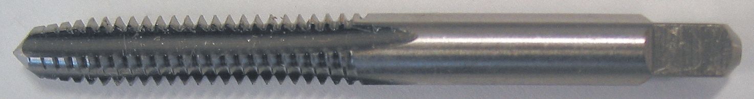 STRAIGHT FLUTE TAP, ¼"-20 THREAD, 1 IN THREAD L, 2½ IN LENGTH, PLUG, ¼ IN