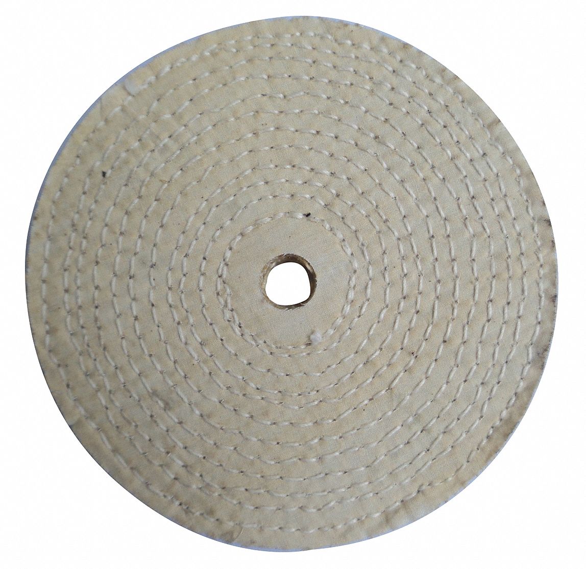 Buffing Wheel: Sisal, Spiral Sewn, 6 in Dia, 1/2 in Thick