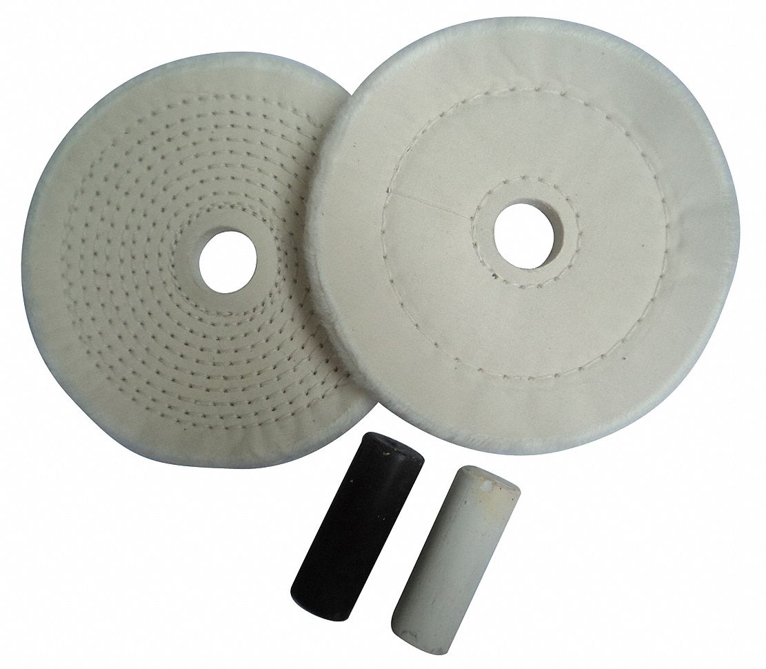 GRAINGER APPROVED Soft Metal Buffing Kit, 4 Piece 12U11312U113