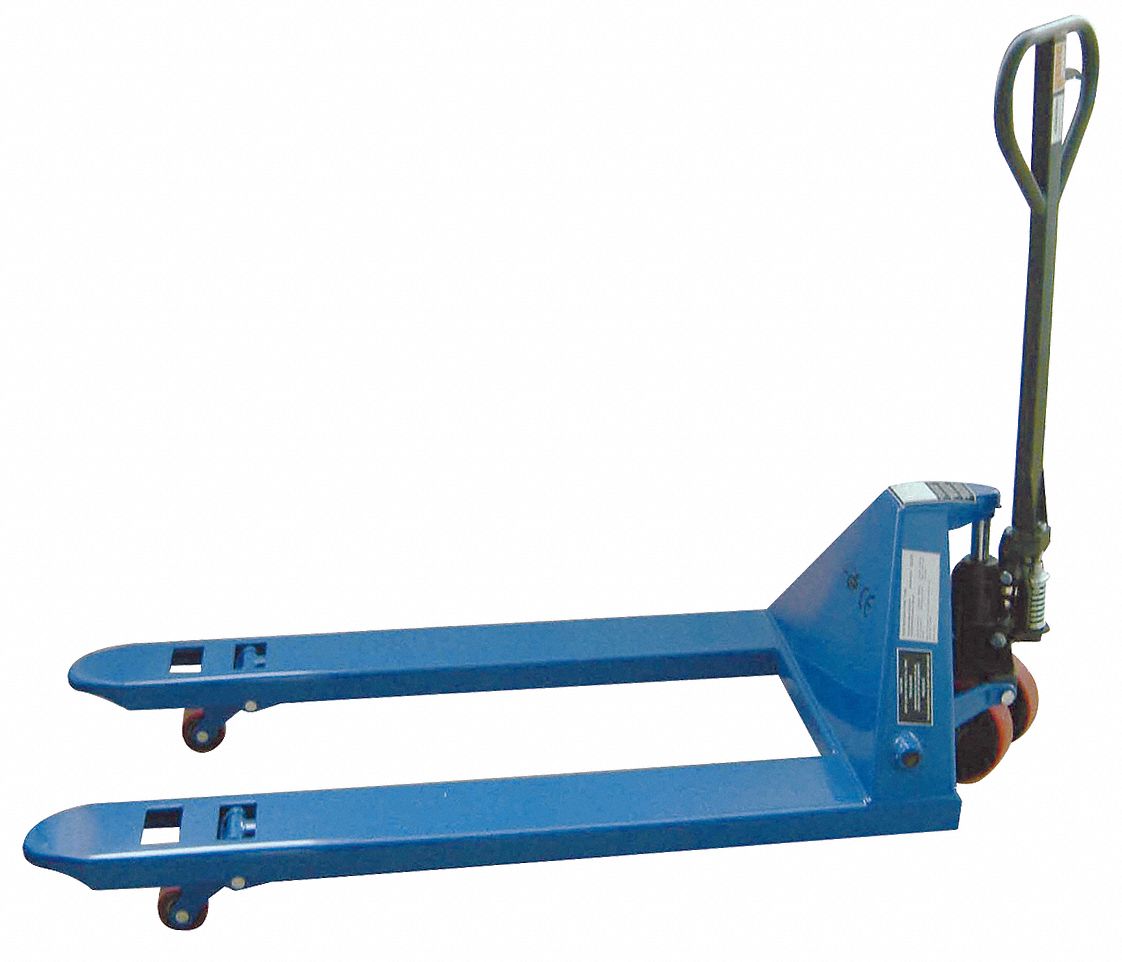 5000 Lb Load Capacity 48 In X 6 14 In General Purpose Manual Pallet Jack 12u12512u125 0911