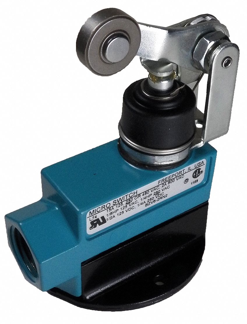 NON PLUG-IN LIMIT SWITCH, ROLLER ARM PLUNGER, METALLIC, BZV6